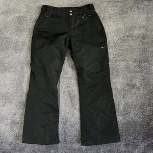 Women's Oakley Black Gray Lined Winter Wide Leg Icon Snowboard Ski Pants Sz S